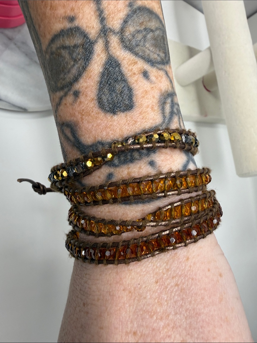 Women’s Boho Glass Bead Wrap Bracelet